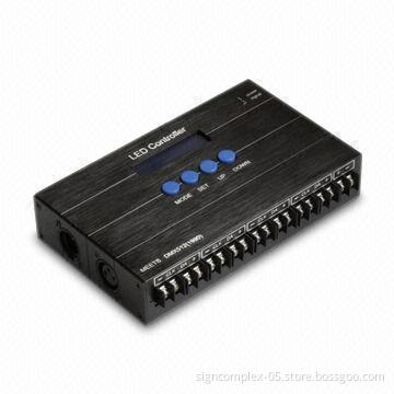 DMX Controller with 12/24V DC and 4A/12V DC Input Voltages, 0 to 255 Changing Speed Levels